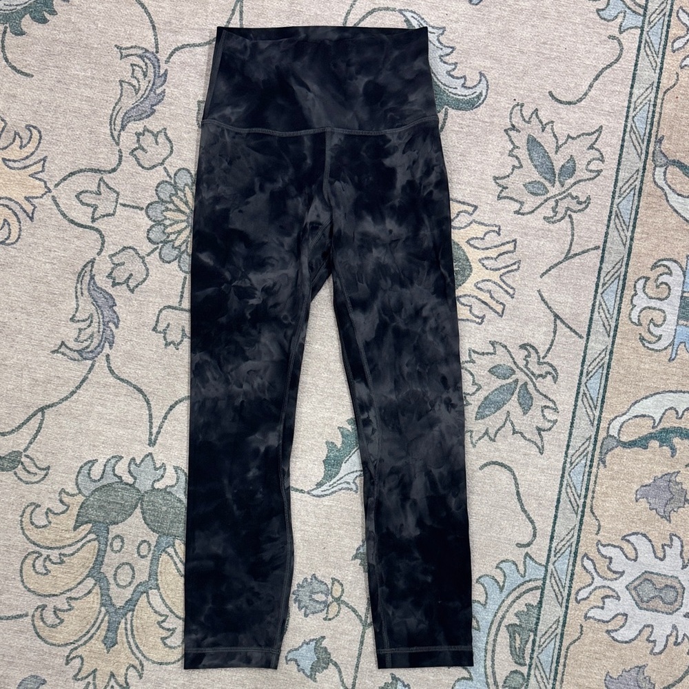 Lululemon Athletica Align Leggings Diamond Dye Graphite Black Tie-Dye Size 4 - Picture 2 of 10